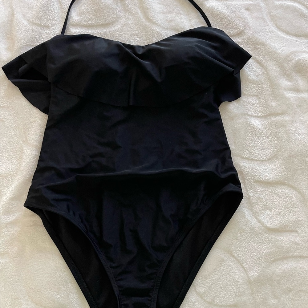 One Piece Bathing Suit, Size Medium in Black